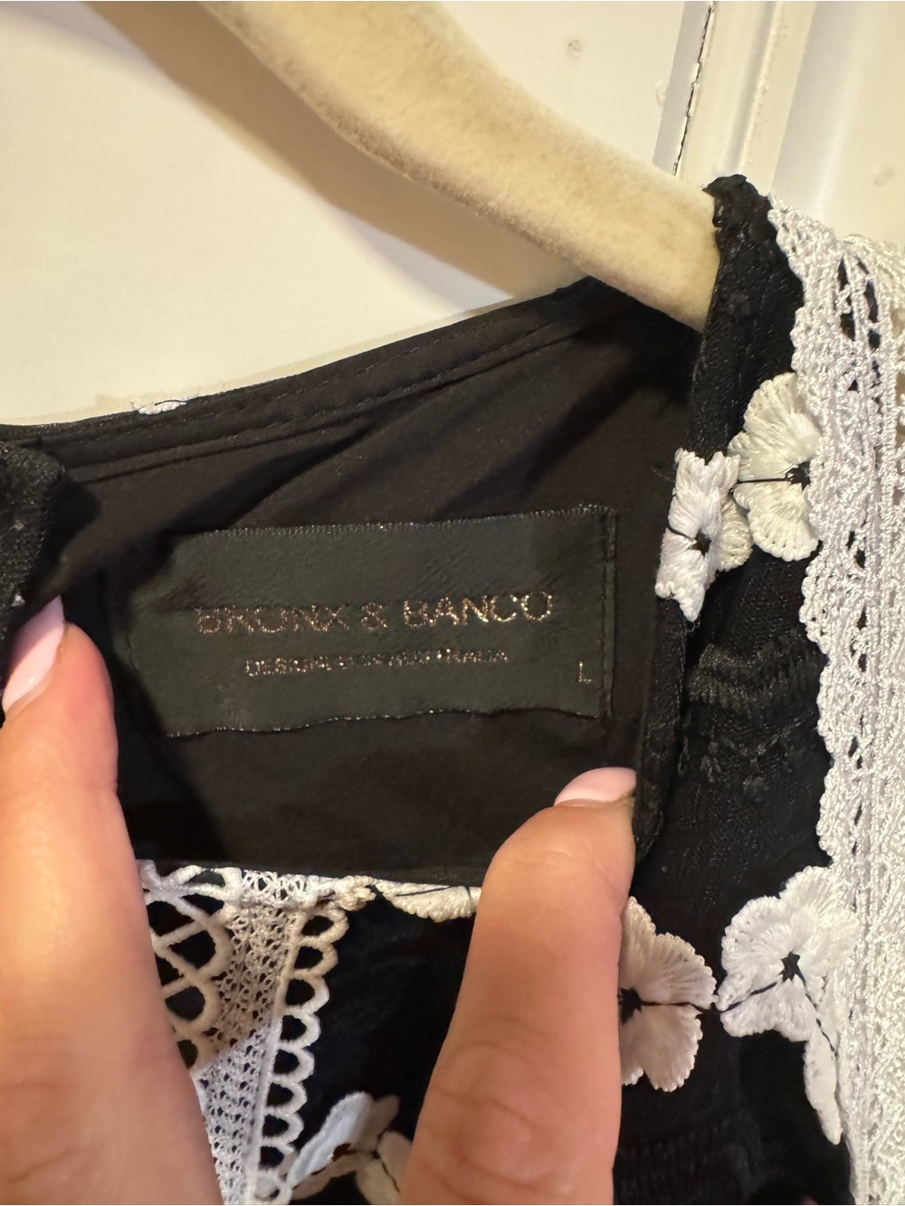 Bronx and Banco Black and White Lace-Trim Girls' Dress - Picture 4 of 5
